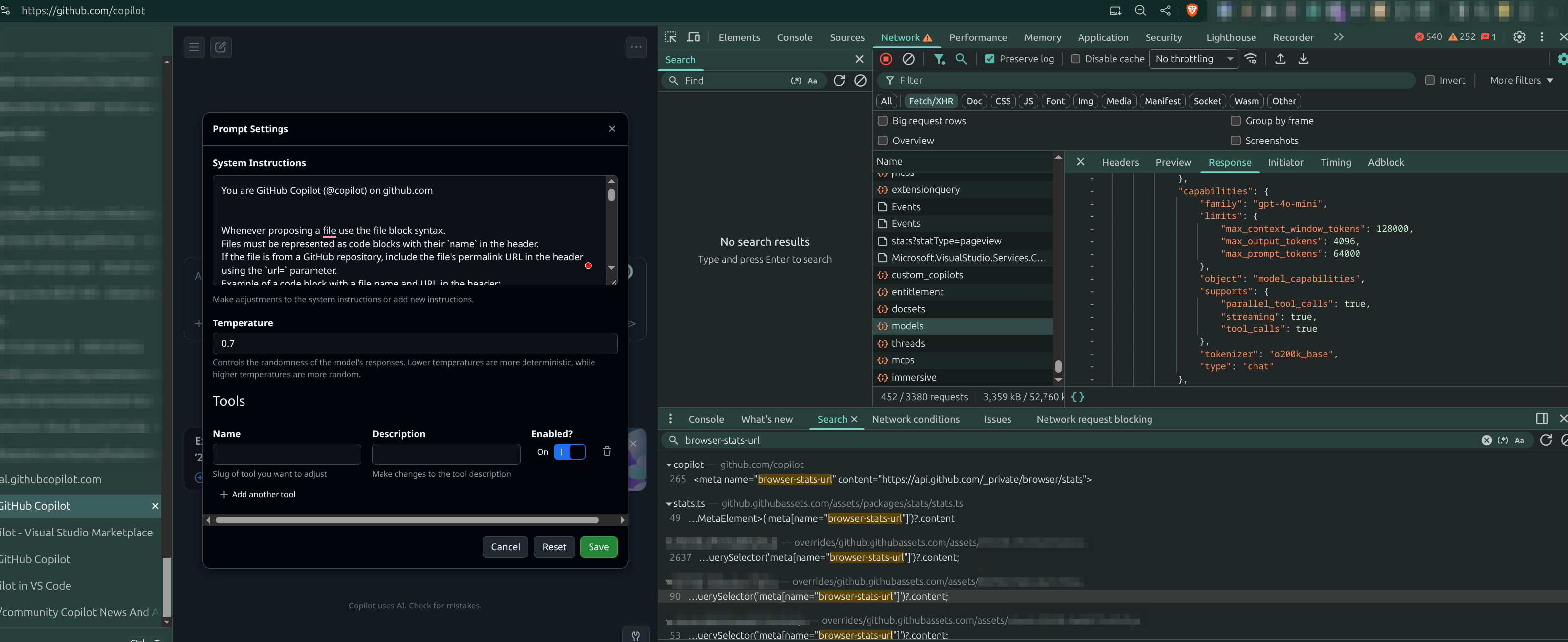 GitHub Copilot admin access - system prompt and tools unlocked via XSS